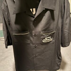 Amiri embroidered-pocket short-sleeve shirt